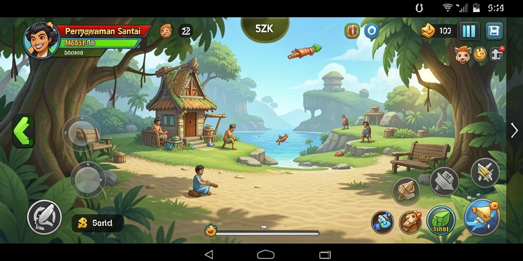 Tangkapan layar gameplay 5ZK yang penuh warna dan seru.