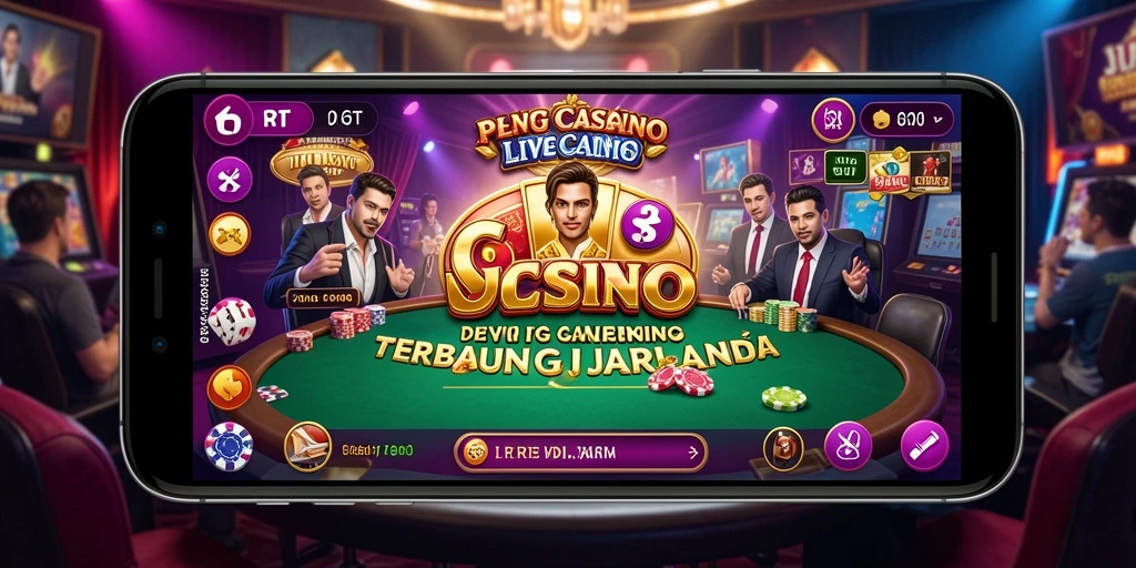 Tampilan gameplay Live Casino yang menarik dan interaktif di 6RT.
