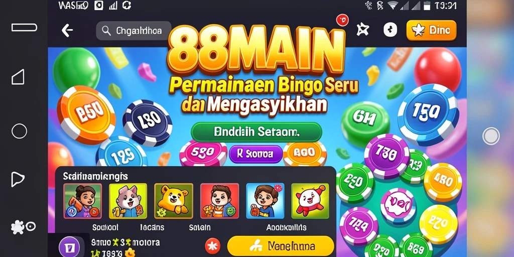 Tampilan seru gameplay Bingo di 88MAIN.