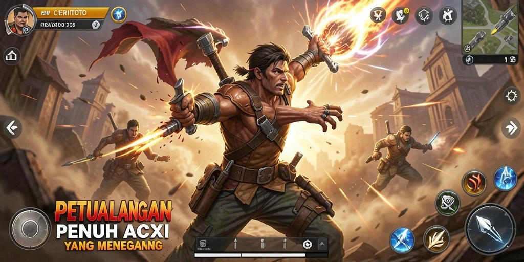 Gameplay menegangkan dalam CERITOTO yang penuh aksi.