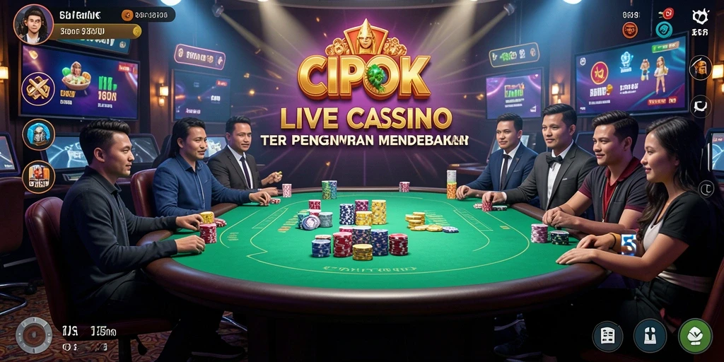 Tampilan gameplay Live Casino yang mendebarkan di CIPOK.