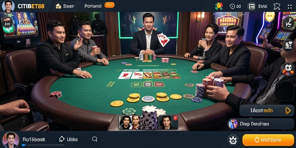 Tampilan gameplay menarik dari CITIBET88 saat bermain Poker.