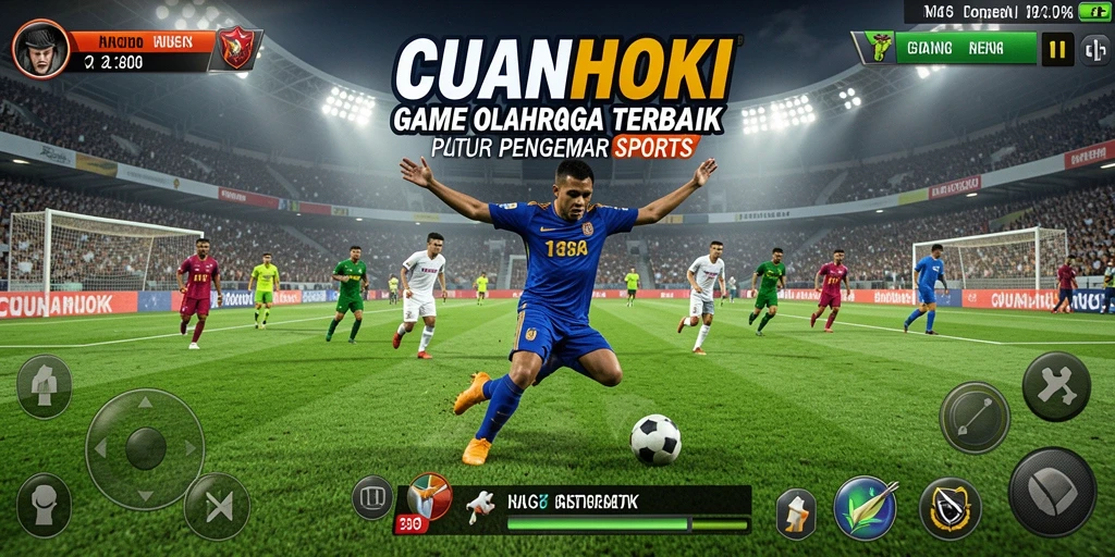 Tampilan gameplay CUANHOKI yang menampilkan aksi olahraga seru.