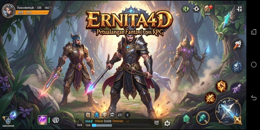 Tampilan gameplay <strong>ERNITA4D</strong> yang menakjubkan dengan aksi pertempuran mendebarkan.