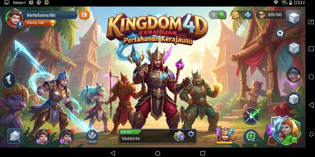 Screenshot KINGDOM4D menampilkan aksi menakjubkan di Tower Defense.