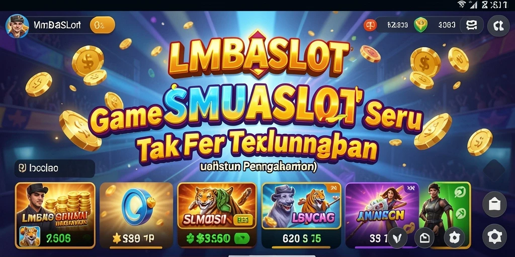 Screenshot utama LMBASLOT menampilkan aksi gameplay yang mendebarkan.