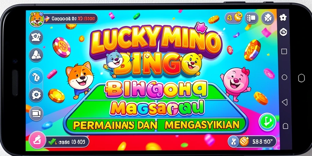 Tampilan gameplay menarik dalam LUCKYMINO dengan serunya permainan Bingo.