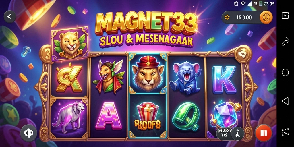 Tampilan menarik dari gameplay Slot di MAGNET33.