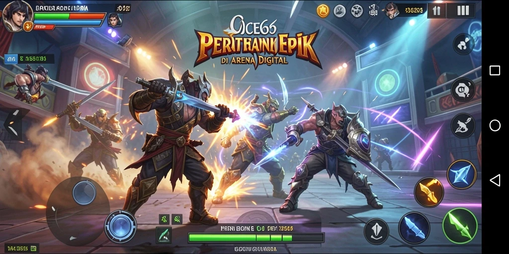 Screenshot OCE69 menampilkan karakter dalam pertarungan epik.