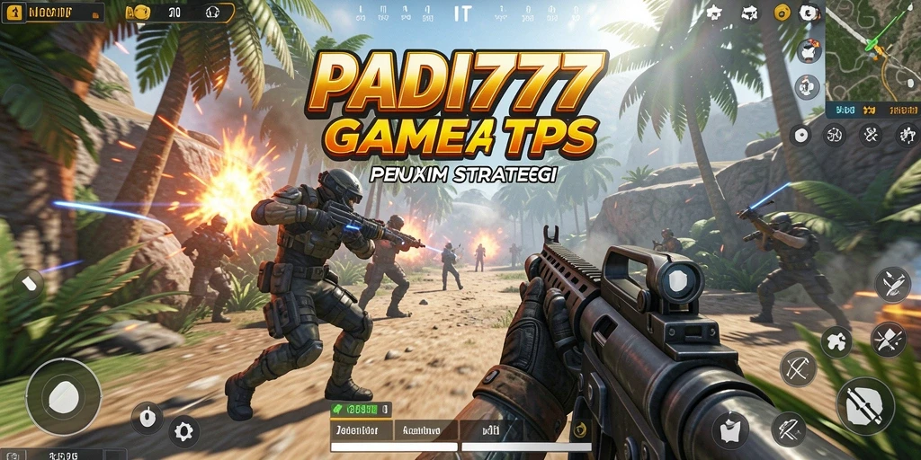 Screenshot utama PADI777 menampilkan aksi seru dalam gameplay TPS.