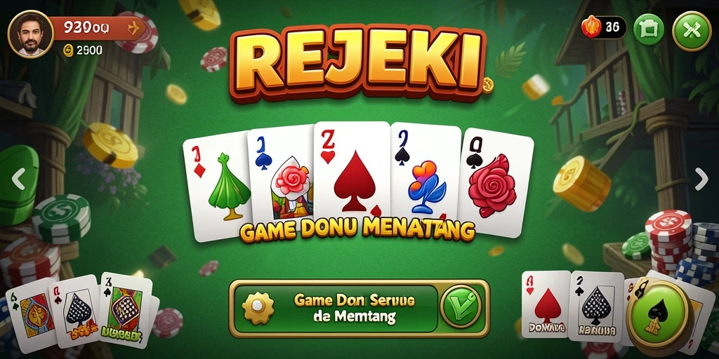 Tampilan seru gameplay Domino REJEKI yang mengasyikkan.
