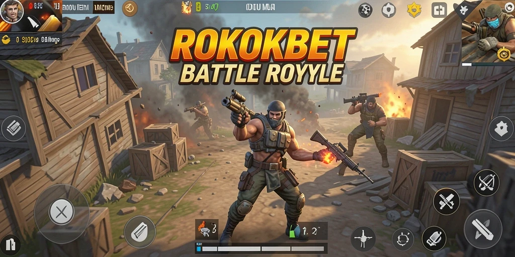 Tampilan gameplay ROKOKBET yang mendebarkan dalam pertempuran Battle Royale.