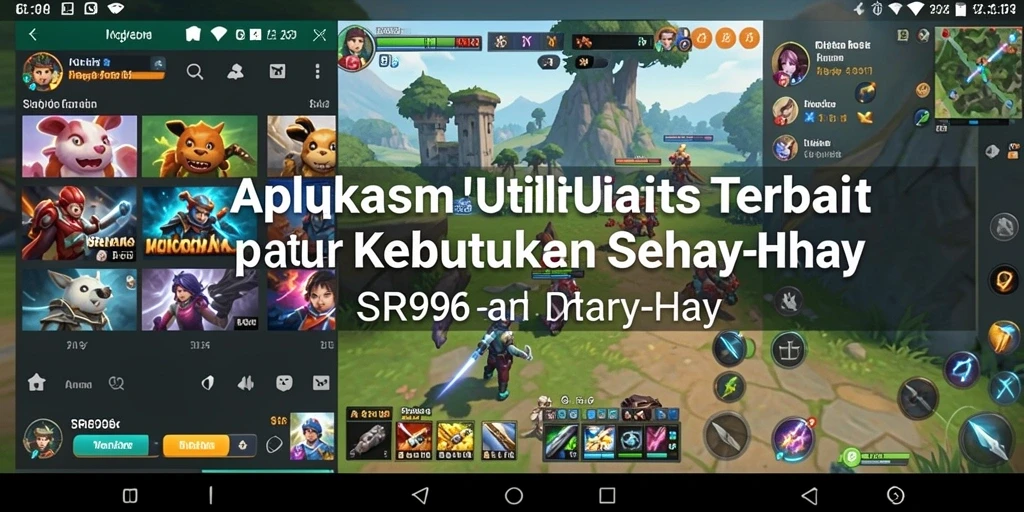 Tampilan utama aplikasi SR996 dengan berbagai fitur utilitas.