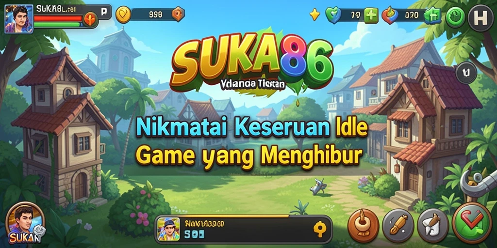 Tangkapan layar gameplay <strong>SUKA86</strong> yang menunjukkan aksi dan kemajuan karakter dalam mode Idle.