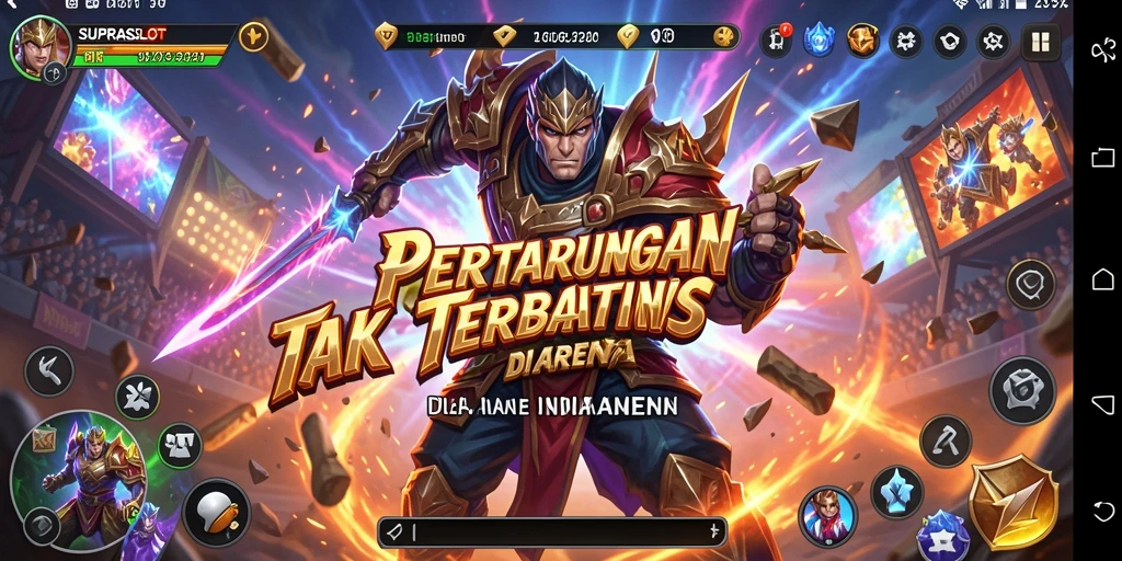 Screenshot gameplay <strong>SUPRASLOT</strong> yang penuh aksi dan pertarungan seru.